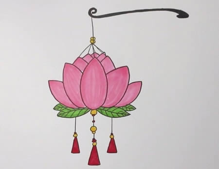 元宵節(jié)花燈簡(jiǎn)筆畫怎么畫