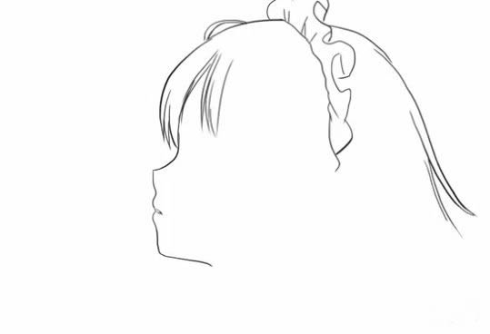 漂亮的動(dòng)漫少女簡筆畫