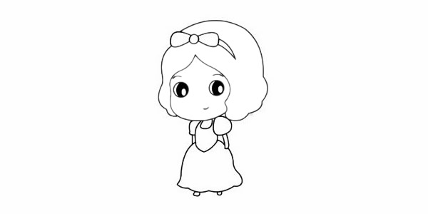 白雪公主簡筆畫的畫法