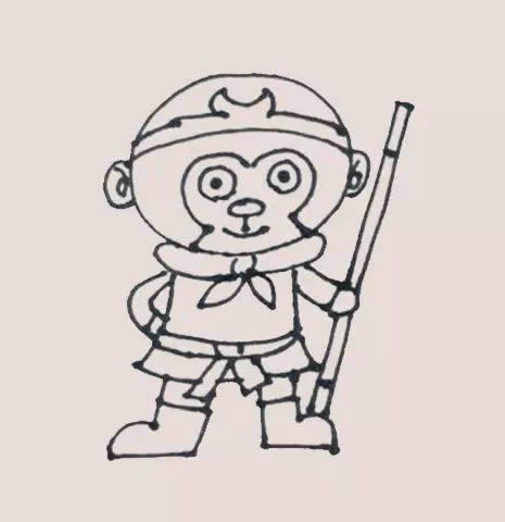 卡通人物孫悟空簡筆畫