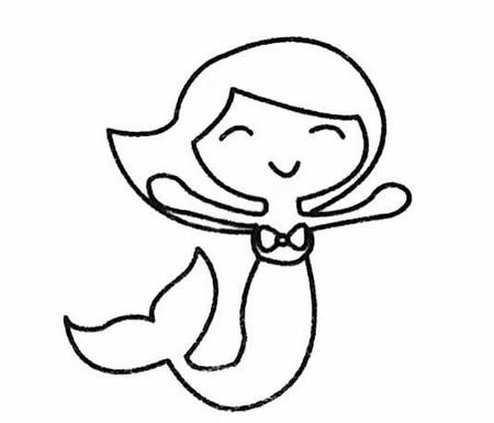 分享幾幅美人魚的簡筆畫
