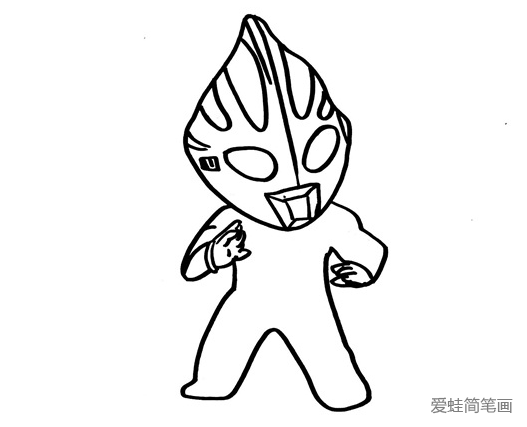 簡單帥氣的奧特曼簡筆畫 簡單帥氣的奧特曼簡筆畫
