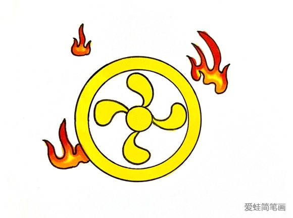 哪吒的風火輪簡筆畫