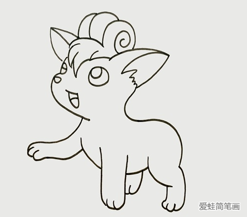 寶可夢六尾簡筆畫