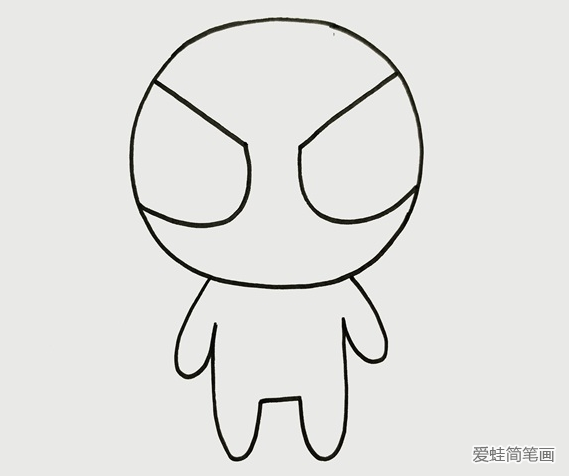 蜘蛛俠兒童簡筆畫 蜘蛛俠兒童簡筆畫