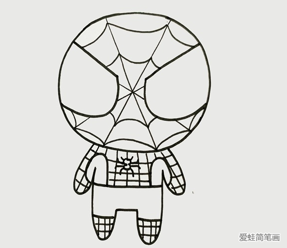 蜘蛛俠兒童簡筆畫 蜘蛛俠兒童簡筆畫