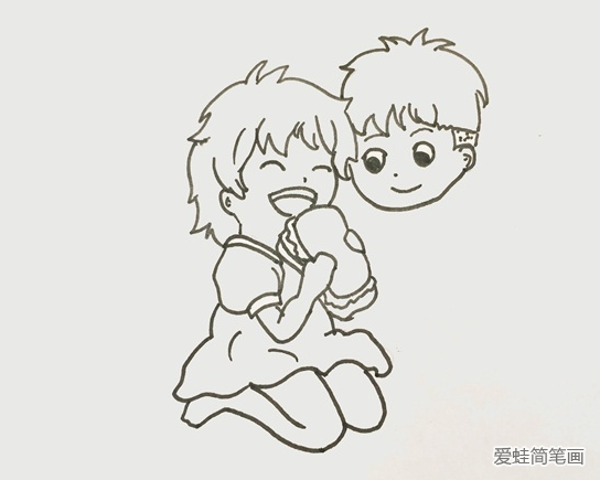 宗介和波妞簡(jiǎn)筆畫步驟