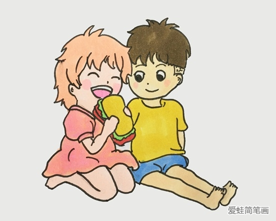 宗介和波妞簡(jiǎn)筆畫步驟