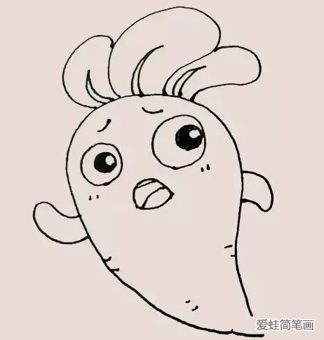 保衛(wèi)蘿卜簡筆畫步驟