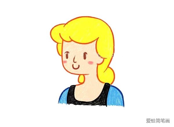 漂亮的灰姑娘簡筆畫