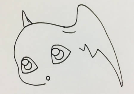 數(shù)碼寶貝簡(jiǎn)筆畫(huà)步驟