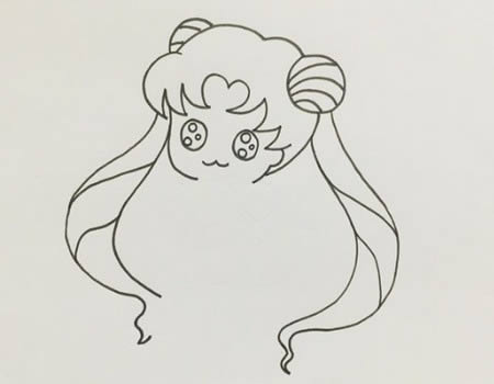 美少女戰(zhàn)士簡(jiǎn)筆畫帶涂色