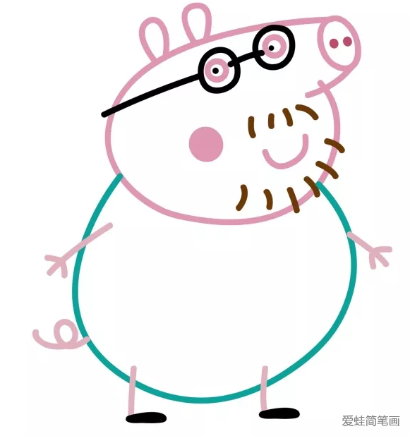 小豬佩奇豬爸爸簡(jiǎn)筆畫教程