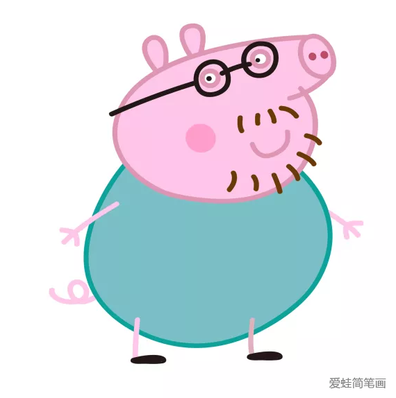 小豬佩奇豬爸爸簡(jiǎn)筆畫教程