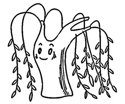 卡通的垂柳簡(jiǎn)筆畫 卡通的垂柳簡(jiǎn)筆畫