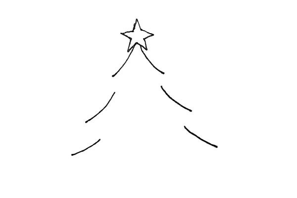簡單七步畫出漂亮的圣誕樹簡筆畫