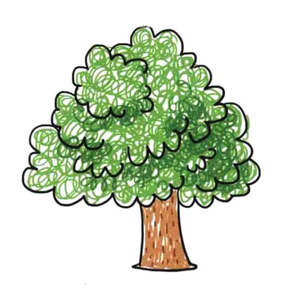 涂色的大樹簡(jiǎn)筆畫 涂色的大樹簡(jiǎn)筆畫