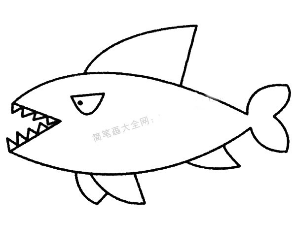13款關(guān)于鯊魚的簡(jiǎn)筆畫大全 13款關(guān)于鯊魚的簡(jiǎn)筆畫大全
