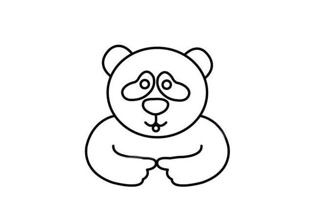 糾結(jié)的大熊貓卡通簡(jiǎn)筆畫