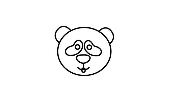 糾結(jié)的大熊貓卡通簡(jiǎn)筆畫