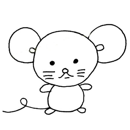五步畫(huà)出可愛(ài)的小老鼠