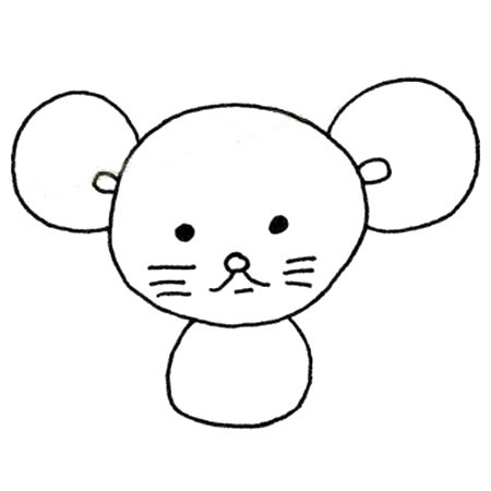 五步畫(huà)出可愛(ài)的小老鼠