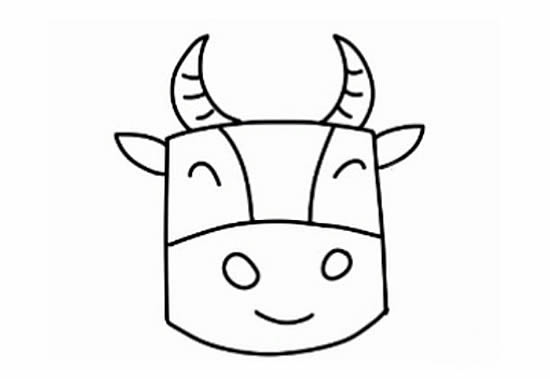卡通的黃牛簡(jiǎn)筆畫(huà)步驟教程