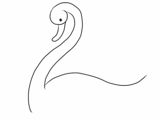 水中的白天鵝簡(jiǎn)筆畫(huà)教程