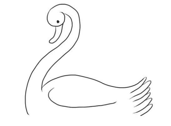 水中的白天鵝簡(jiǎn)筆畫(huà)教程