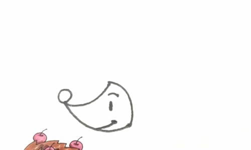 涂色的小刺猬簡筆畫教程
