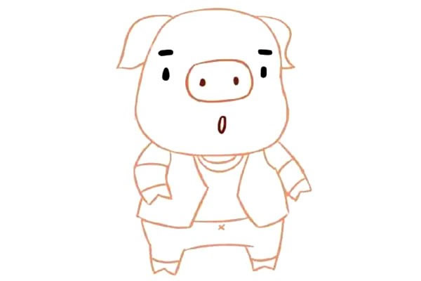 一步步教你畫卡通的小豬
