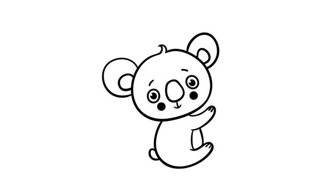 非常可愛的小考拉簡筆畫
