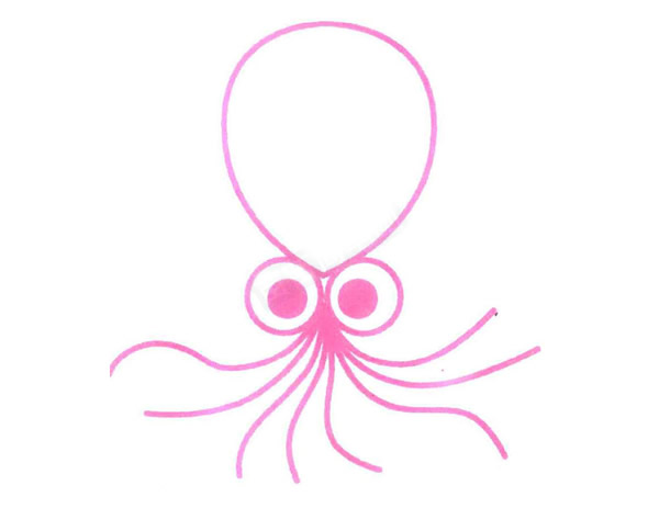 簡單的章魚怎么畫帶顏色 簡單的章魚怎么畫帶顏色