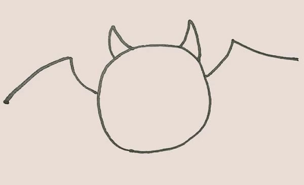 小惡魔蝙蝠簡(jiǎn)筆畫(huà)教程