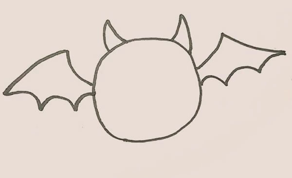 小惡魔蝙蝠簡(jiǎn)筆畫(huà)教程