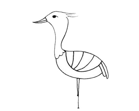 鴇鳥的簡單畫法
