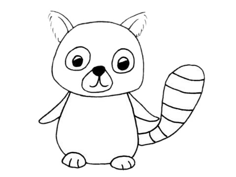 簡單的狐猴怎么畫