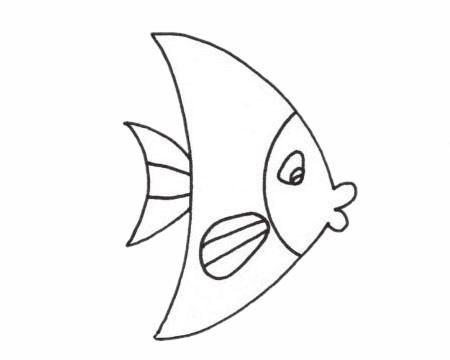 可愛的接吻魚簡筆畫