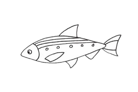沙丁魚簡筆畫步驟