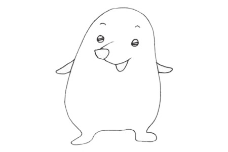 鼴鼠簡筆畫步驟教程
