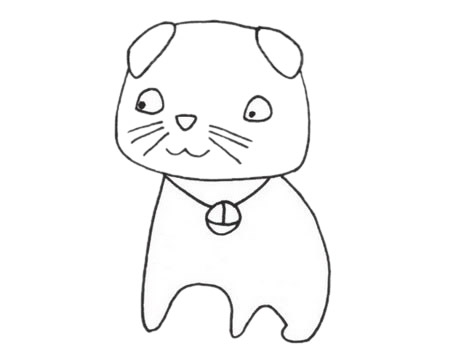 折耳貓兒童簡筆畫