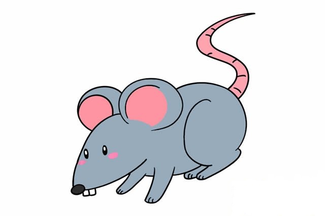 可愛(ài)漂亮的小老鼠簡(jiǎn)筆畫