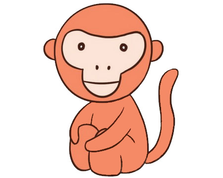 卡通猴子簡筆畫