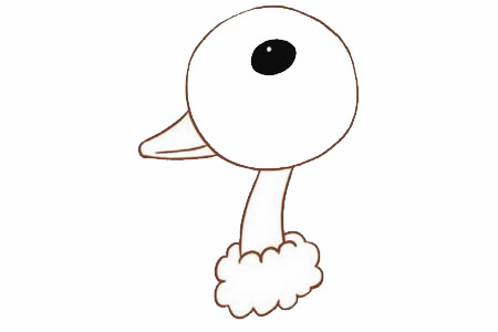 卡通鴕鳥簡筆畫畫法