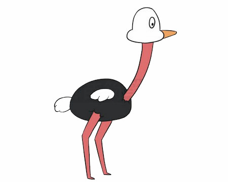 鴕鳥卡通簡(jiǎn)筆畫