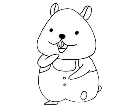 卡通倉鼠怎么畫比較簡單