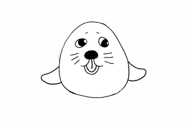 海豹簡筆畫畫法