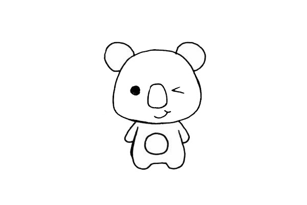 卡通考拉簡筆畫簡單畫法