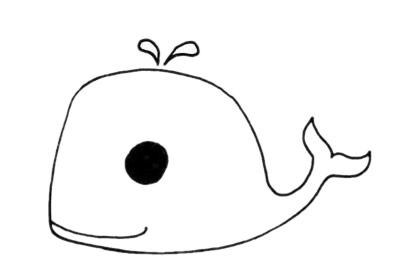 一只小鯨魚(yú)簡(jiǎn)筆畫(huà) 一只小鯨魚(yú)簡(jiǎn)筆畫(huà)