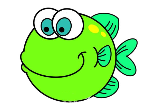 卡通胖頭魚簡筆畫畫法 卡通胖頭魚簡筆畫畫法
